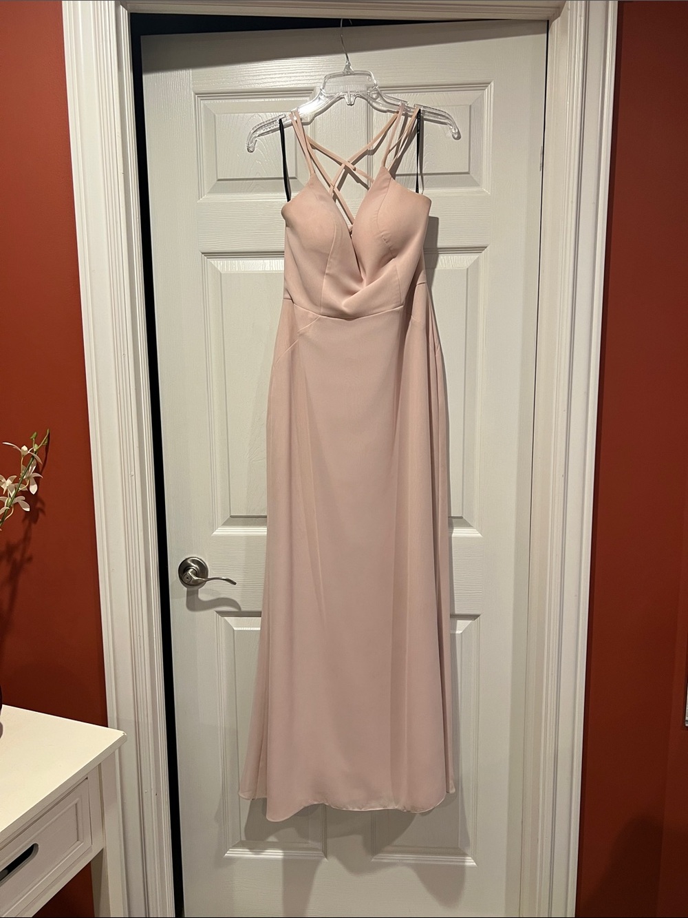 SORELLA VITA Pale Blush Pink Strappy Maxi Dress